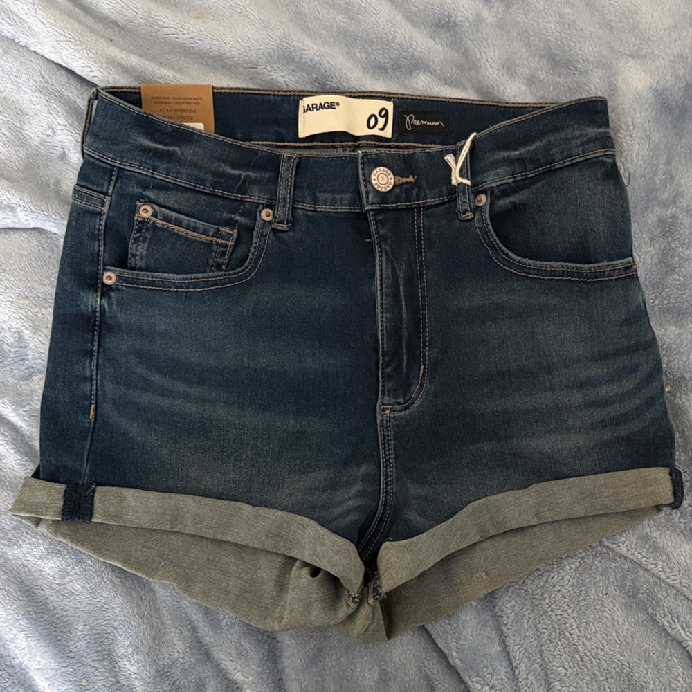 Garage Dark Blue Jean Shorts